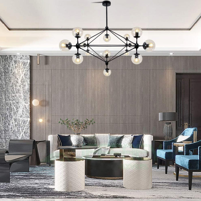 CANDELABRO 15 ESFERAS DE TECHO E27 15*13