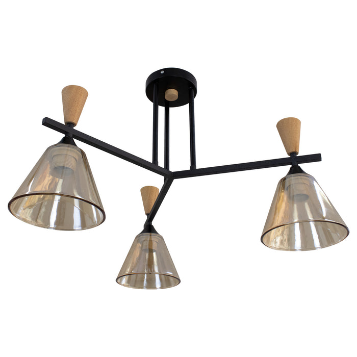 CANDELABRO DE TECHO
3 ESFERAS GRIS CROMO