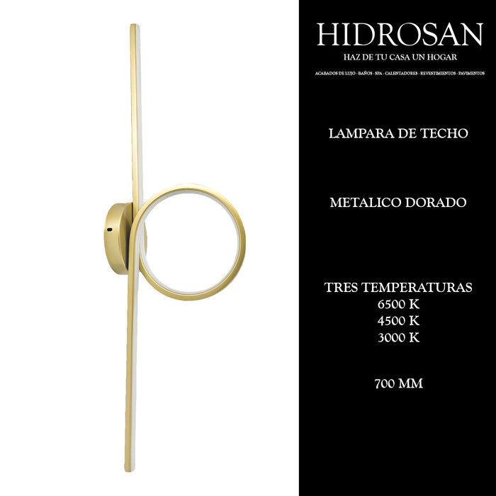 LAMPARA DE TECHO METALICO TRES TEMPERATU