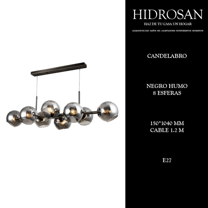 CANDELABRO DE TECHO
8 ESFERAS E27 150*10