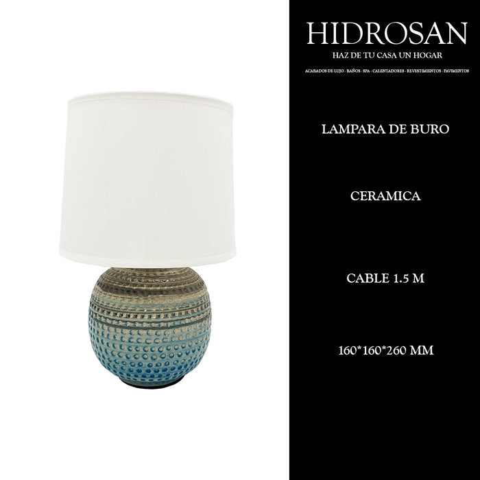 LAMPARA DE BURO CERAMICA 1.50M CABLE CON