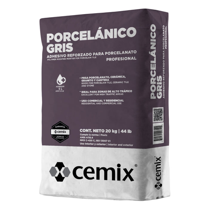PORCELANICO GRIS MULTIUSOS 30166 CEM 20