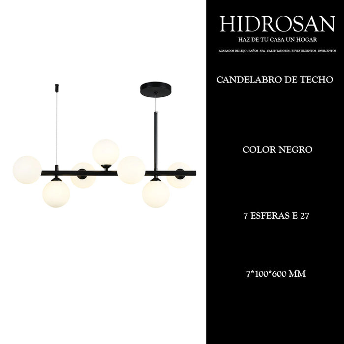CANDELABRO DE TECHO
7 ESFERAS E27 7*100