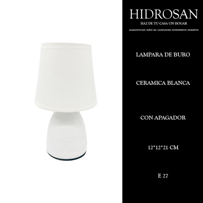 LAMPARA DE BURO CERAMICA 1.5M CABLE CON