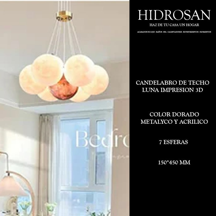 CANDELABRO DE TECHO LUNA IMPRESION 3D 7