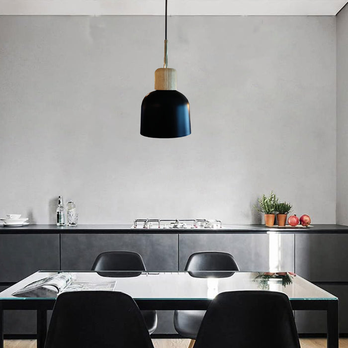 LAMPARA COLGANTE CAMPANA BLANCO DECORATI