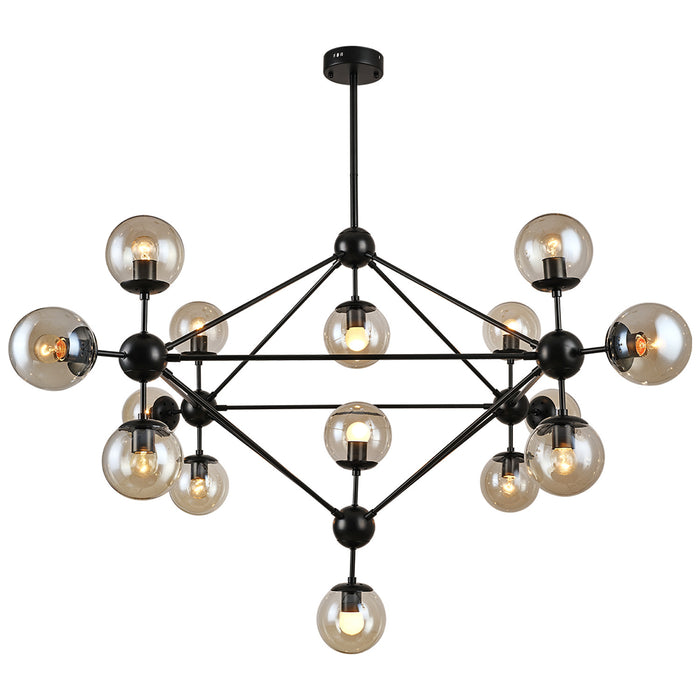 CANDELABRO 15 ESFERAS DE TECHO E27 15*13