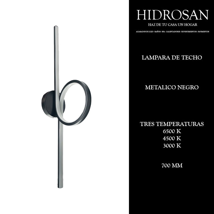 LAMPARA DE TECHO METALICO TRES TEMPERATU