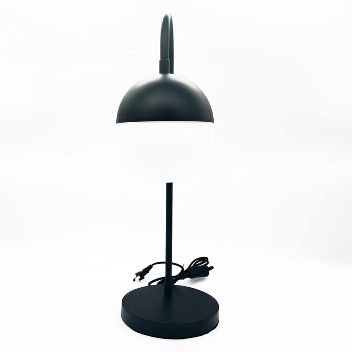 LAMPARA DE BURO METALICO NEGRO MATE Y CR