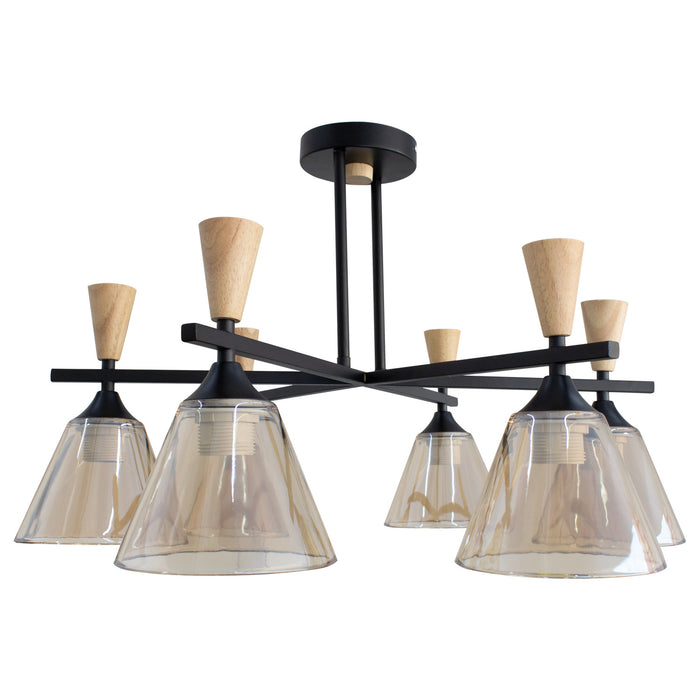 CANDELABRO DE TECHO
6 ESFERAS GRIS CROMO