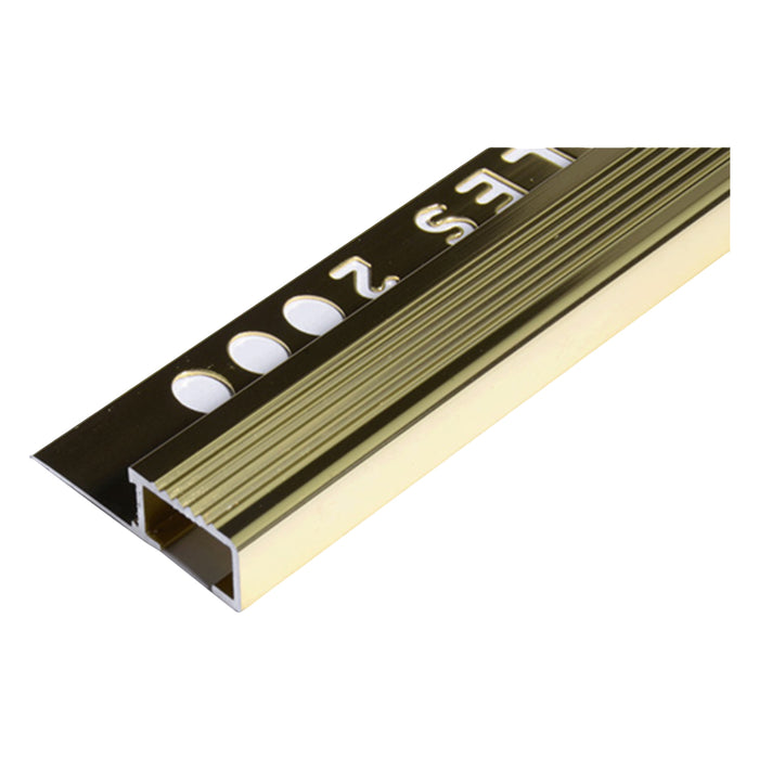 PELDAÑO 10MMX2.5M PZA ORO BRILLO Tiles