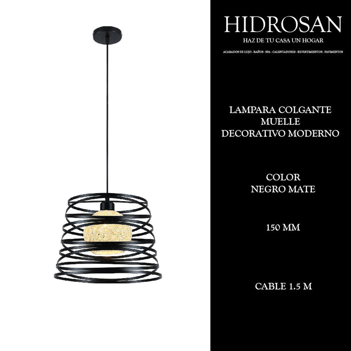 LAMPARA COLGANTE MUELLE DECORATIVO MODER