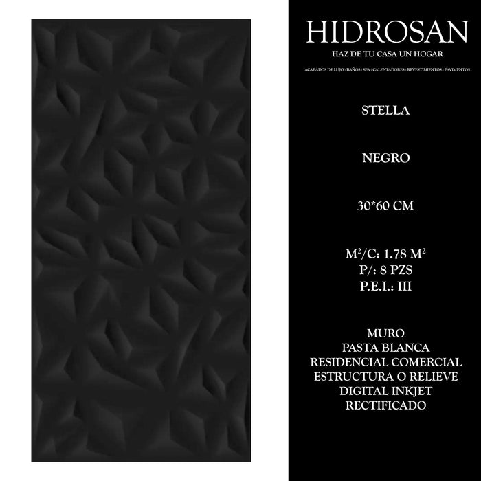 STELLA PB-R 30X60 NEGRO 1.78 CJA 8P CST