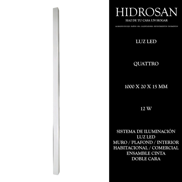 LEDS PARA QUATTRO 12W 100X200X15MM 1 CJA