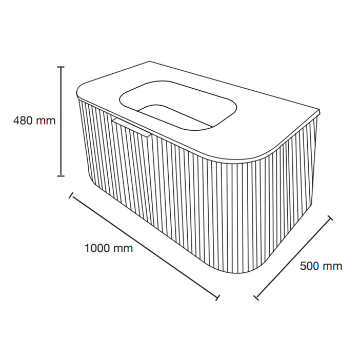 BLAU 100 TOCADOR INCLUYE LAVABO 1000X480