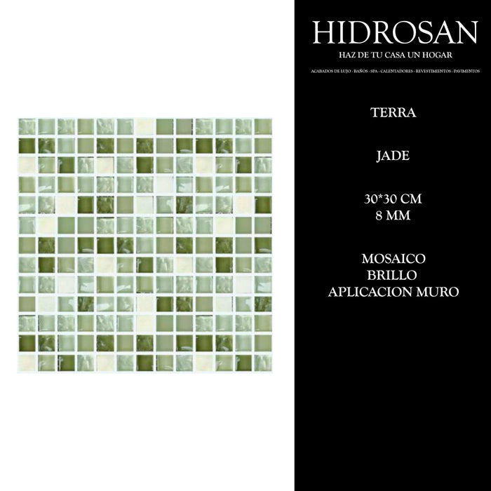 TERRA III DEC Mixto 8MM 30X30 JADE PZA C