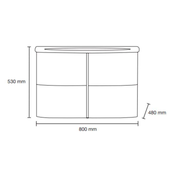 JAEN 80 TOCADOR 800X530X480MM PZ CST CLO