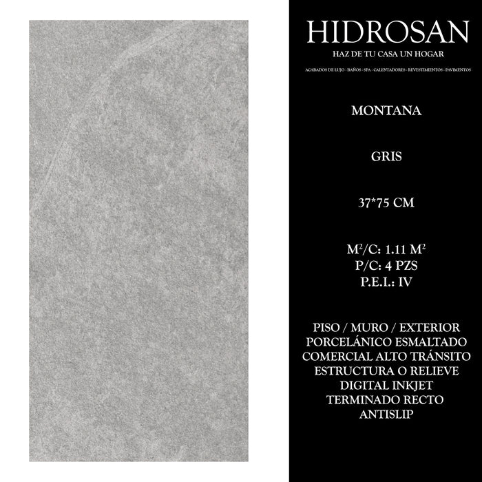 MONTANA PE EST TR DI(ES 37X75 GRIS 1.11