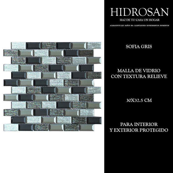 SOFIA GRIS MALLA 32.5X30 PZA DH