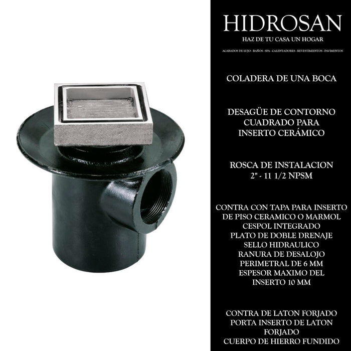 COLADERA PERIMETRAL CUADRADA 1B