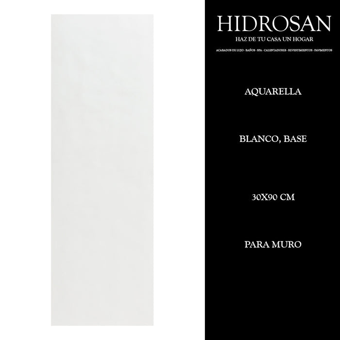 AQUARELLA WHITE MURO BASE 30X90 (+ 1.35
