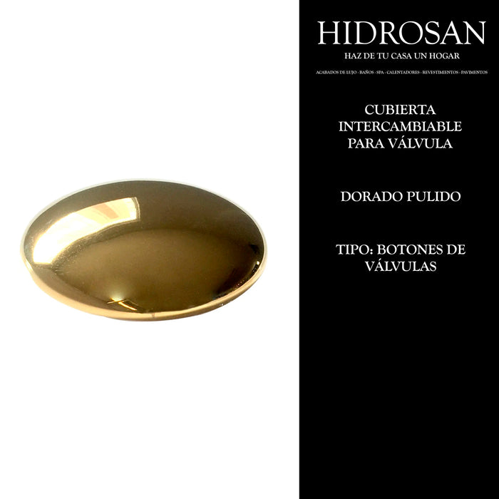 CUBIERTA INTERCAMBIABLE DORADO PULIDO P/