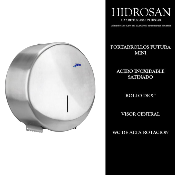 PORTARROLLOS FUTURA MINI INOX. SATINADO