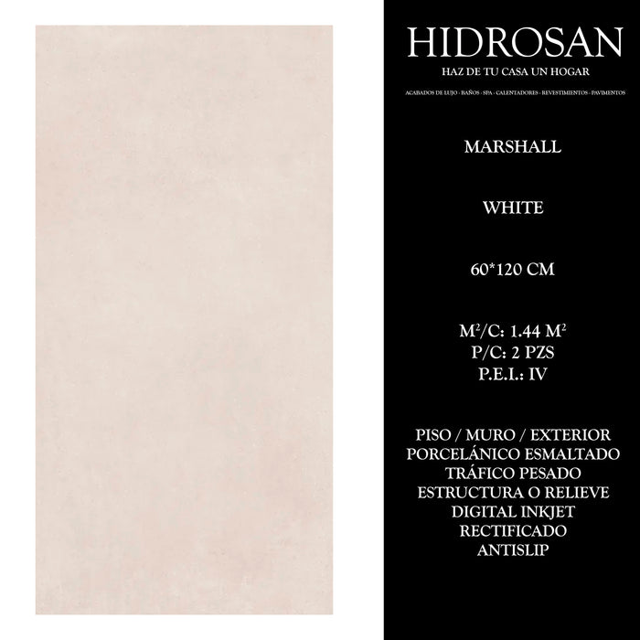 MARSHALL PE 60X120 WHITE 1.44 CJA 2P CST