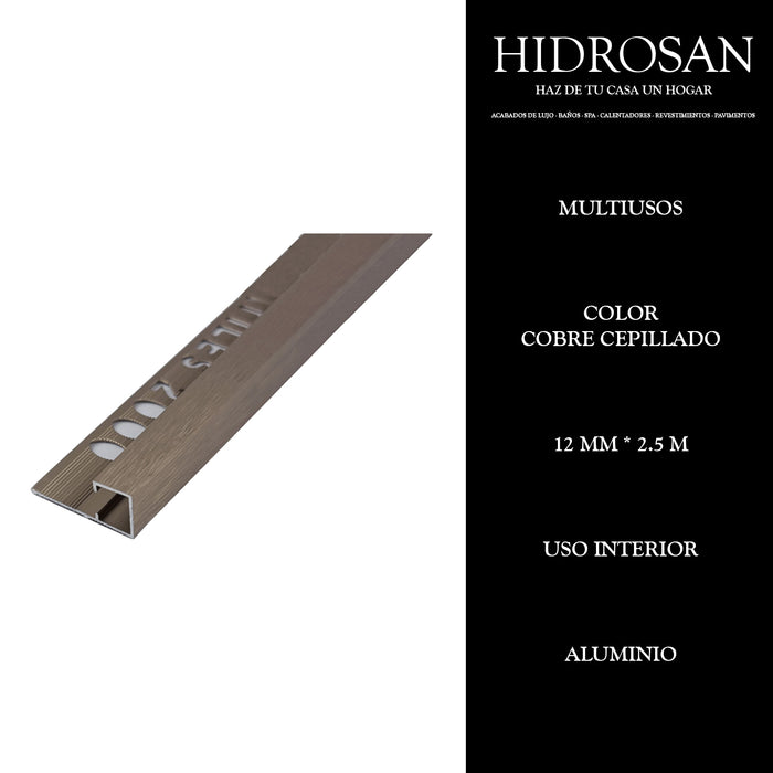 MULTIUSOS  12X2500 PZA  COBRE CEPILLADO