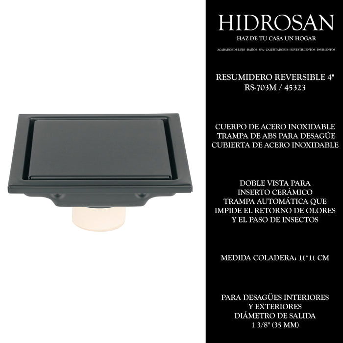 RS-703M Resumidero reversible 4', anti o