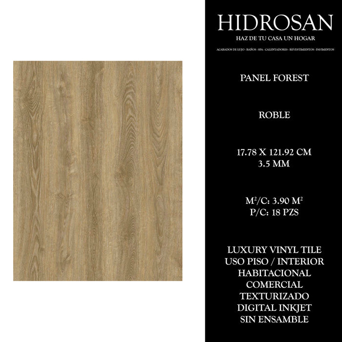 FOREST LVT 3.5MM ROBLE 17.78X121X.92 3.9