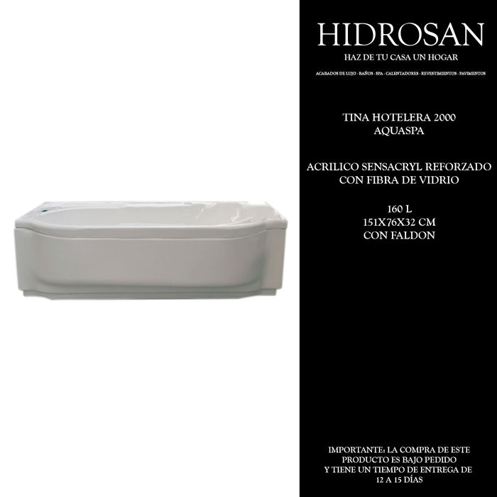 HOTELERA 2000 C/FAL S/H 151X76X32 PZA AQ
