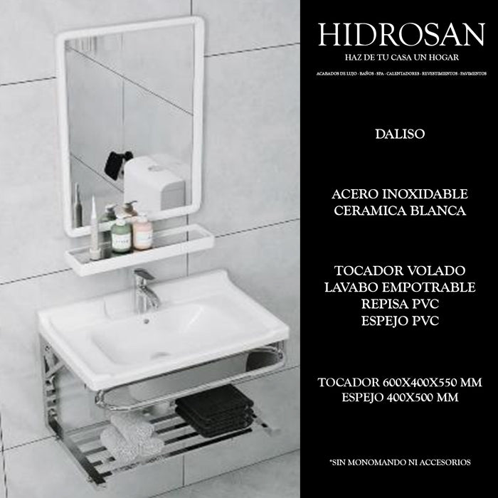 DALISO TOCADOR EMPOTRAR LAVABO CERAMICO