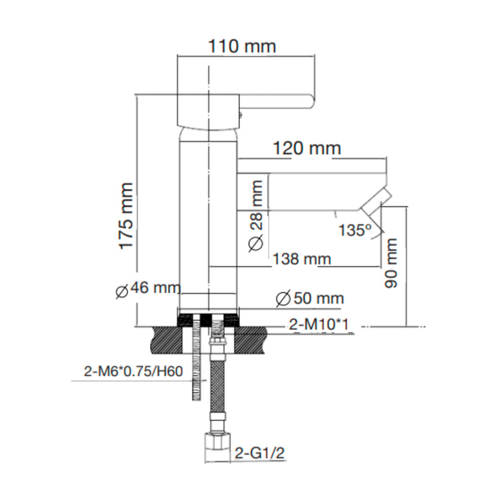DAMASCO M-MANDO LAVABO 3212CR PZ CST CRO