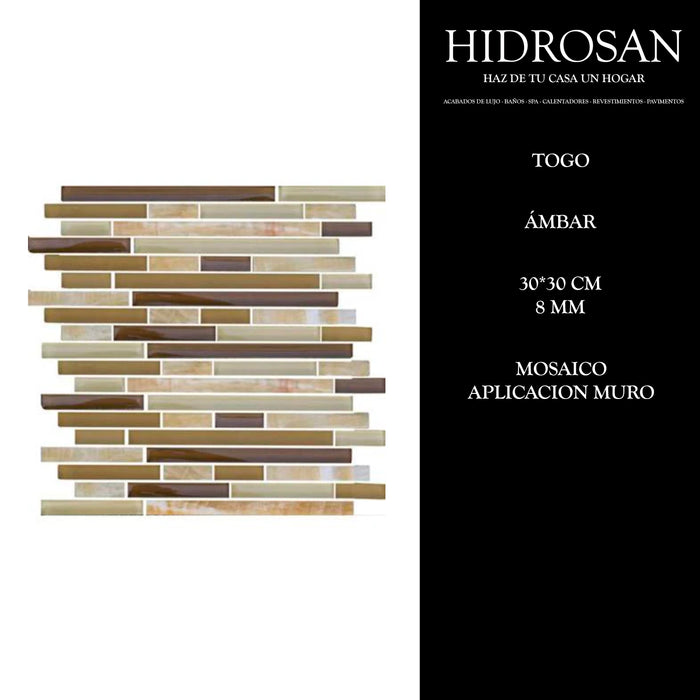 TOGO DEC Mixto 8MM 30X30 AMBAR PZA CST (