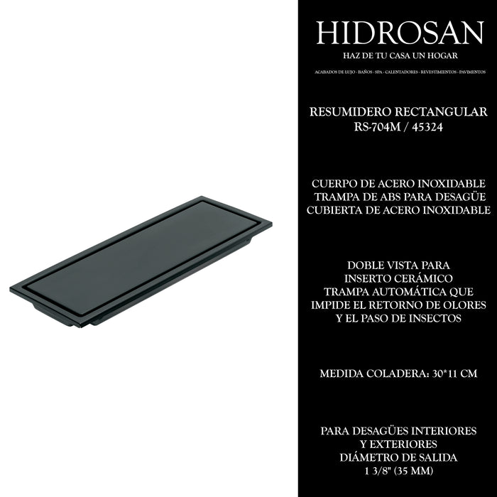 RS-704M Resumidero largo reversible de 1