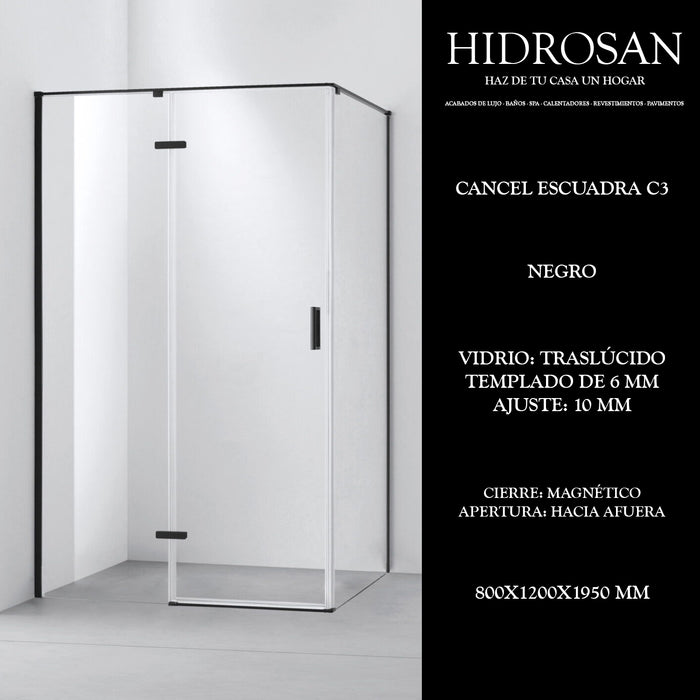 ESCUADRA C3 120 CANCEL 60+60+80 6MM 800X