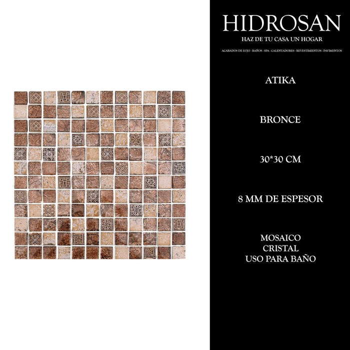ATIKA DEC Mixto 8MM 30X30 BRONCE PZA CST