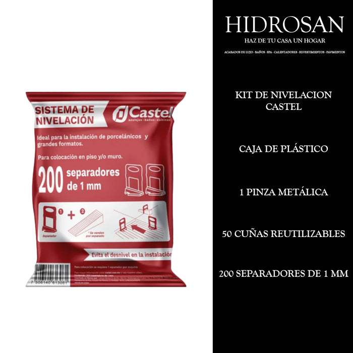 KIT NIVELACION PINZA/50C/200SP 1mm APROX