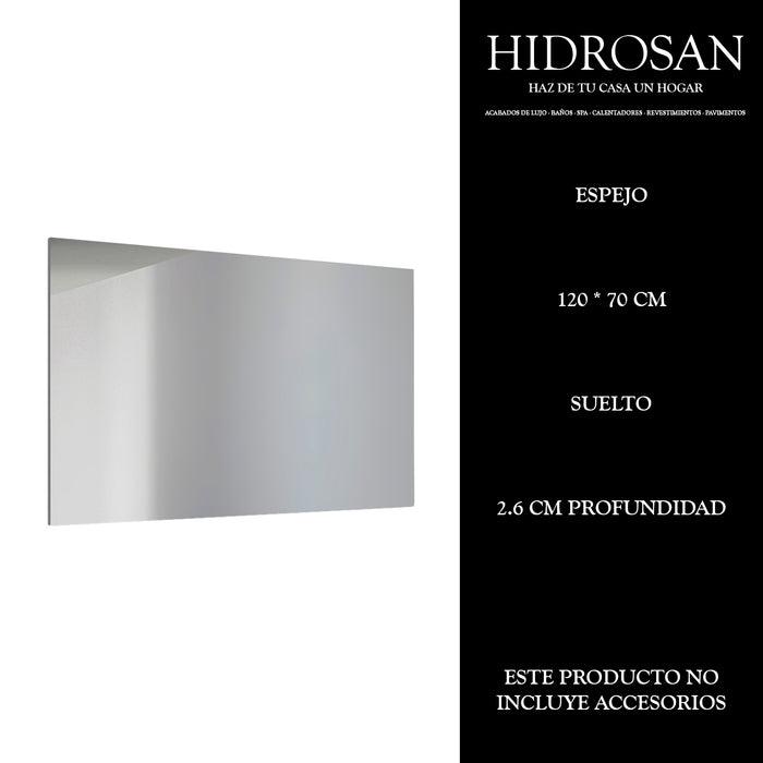 ESPEJO 120X70 LACA BR BCO