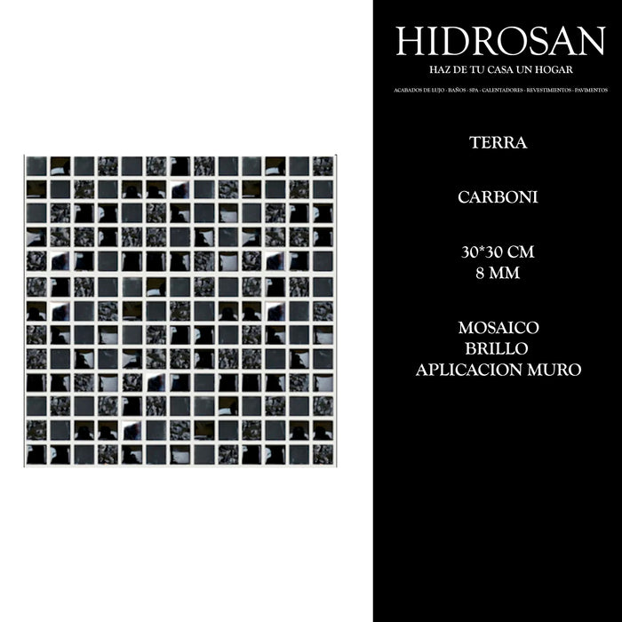 TERRA I DEC Mixto 8MM 30X30 CARBONI PZA
