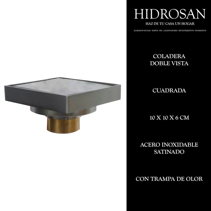 COLADERA CUAD DBL VISTA M/PORC
