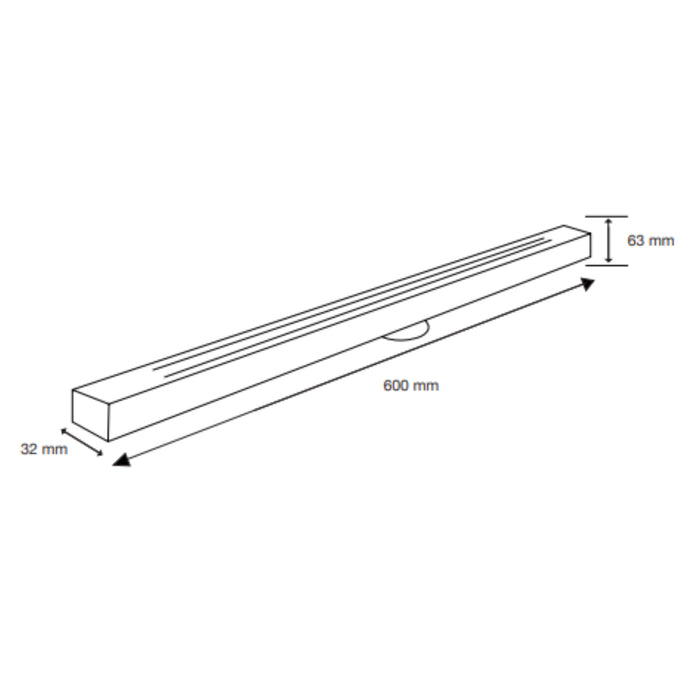 COLADERA KLIN RECTANGULAR 10X60 INOX 90.