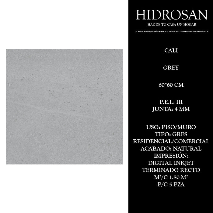 CALI GREY G N TR AT DI(MX 60X60 5P 1.80