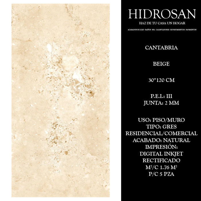 CANTABRIA BEIGE G N TR AT DI(MX 30x120 5