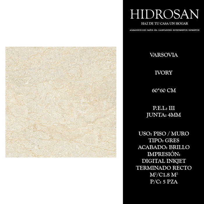 VARSOVIA IVORY BR G N TR AT DI(MX 60X60