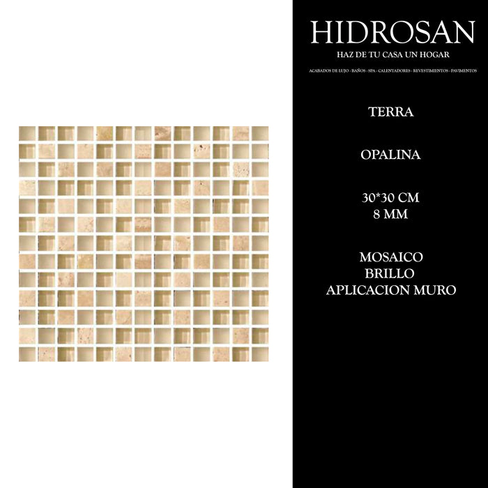 TERRA I DEC Mixto 8MM 30X30 OPALINA PZA