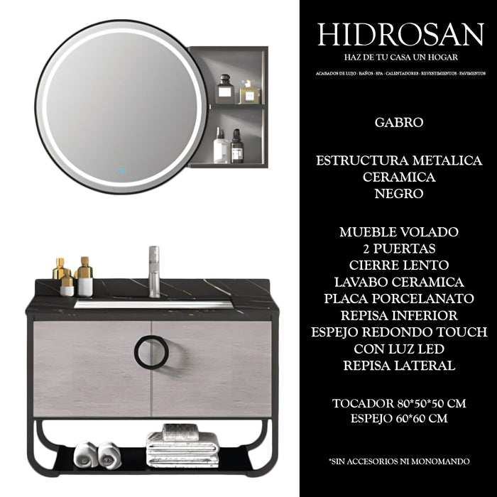 GABRO TOCADOR EMPOTRAR LAVABO CERAMICO P