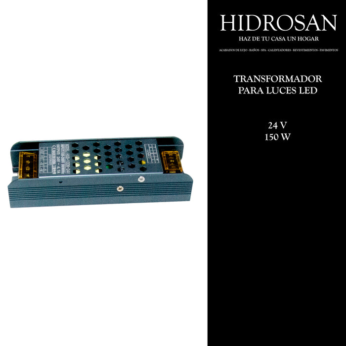 TRANSFORMADOR PARA LUCES LED 24V 150W PZ