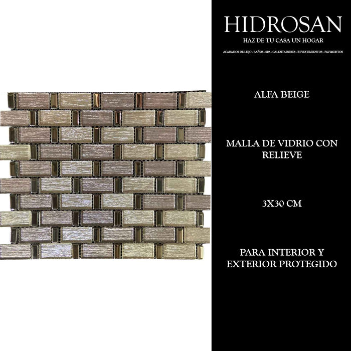 ALFA BEIGE MALLA 33X30 PZA DH
